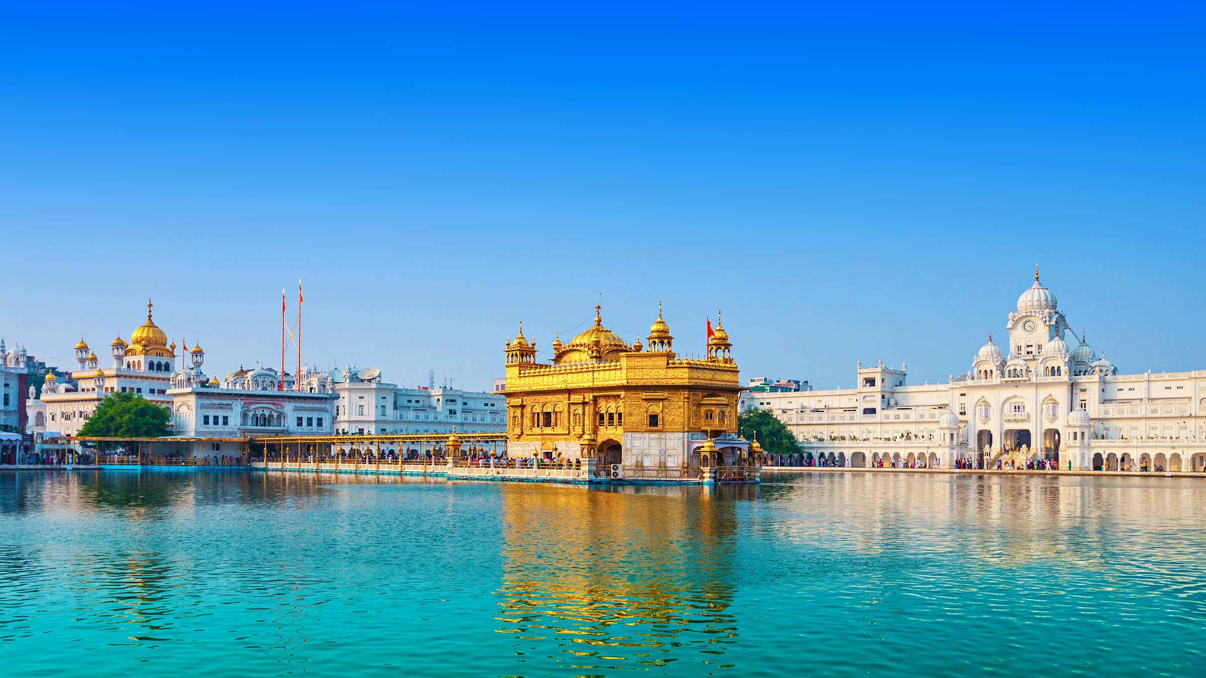 paisajes de la India templo de oro en Amritsar