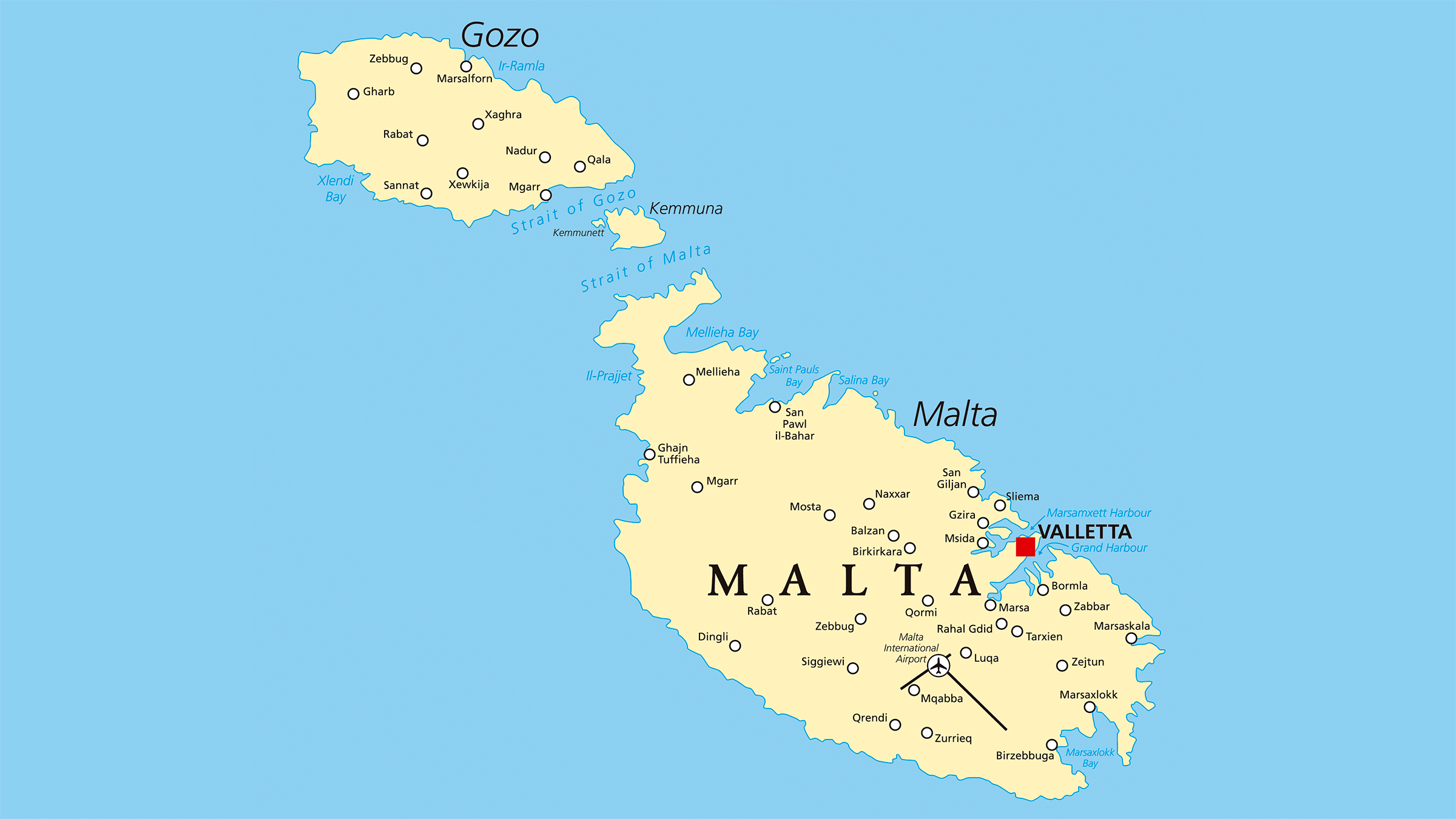malta mapa Mapa politico de Malta malta mapa