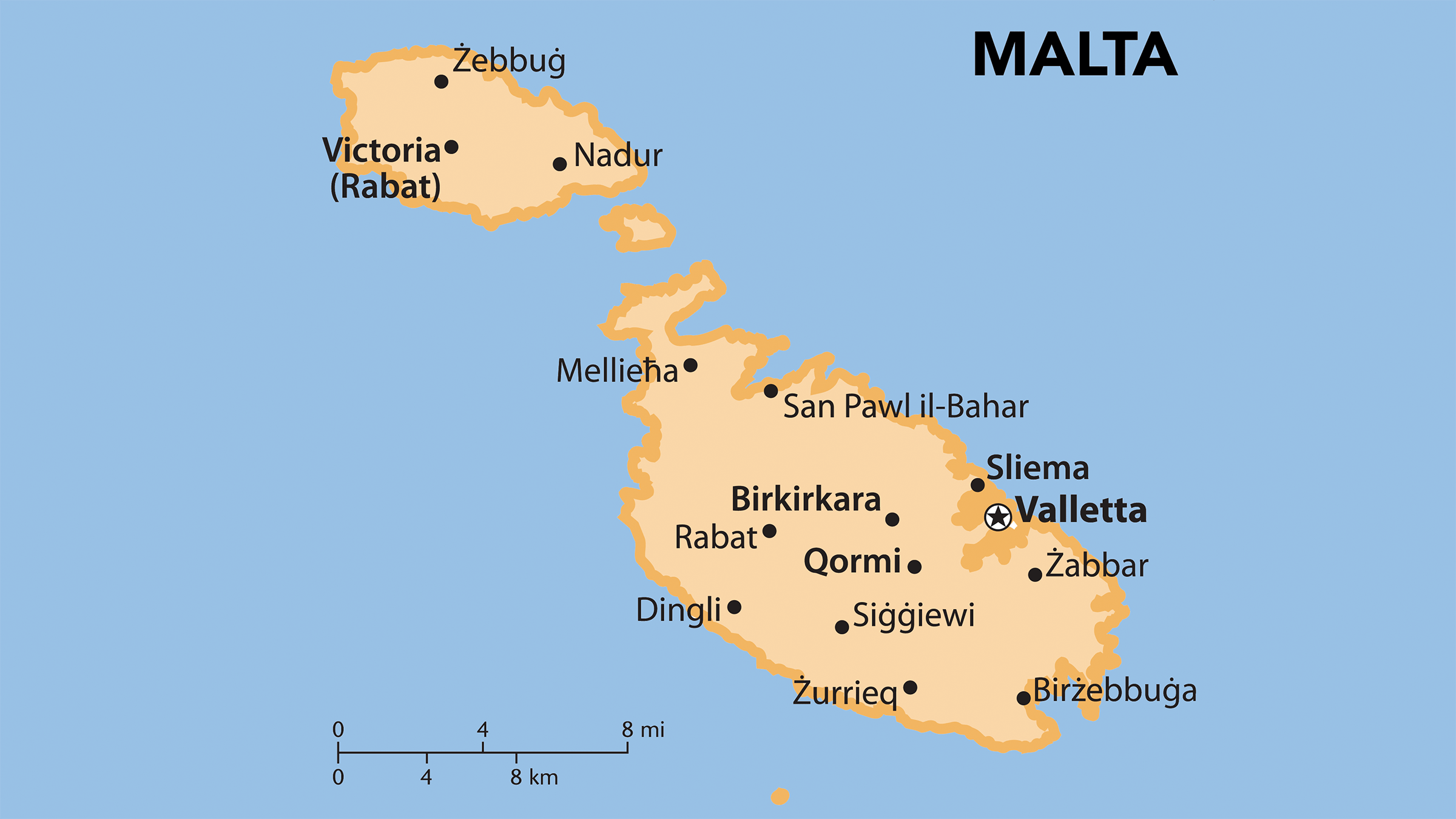 Resultado de imagen de mapa de malta